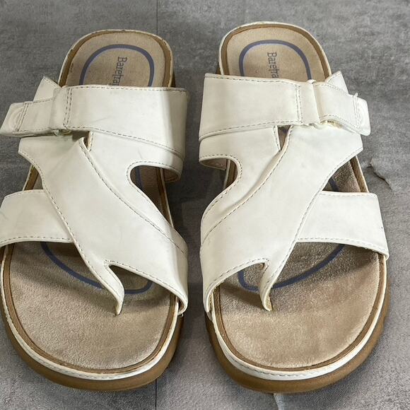 BARETRAPS Women's White Nalani Slip-Resistant Round-Toe Toe-Loop Slide Sandals - Picture 5 of 11